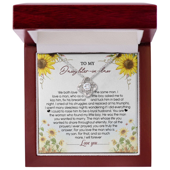 Tu es vraiment la réponse - Collier nœud d'amour familial - Cadeau pour belle-fille