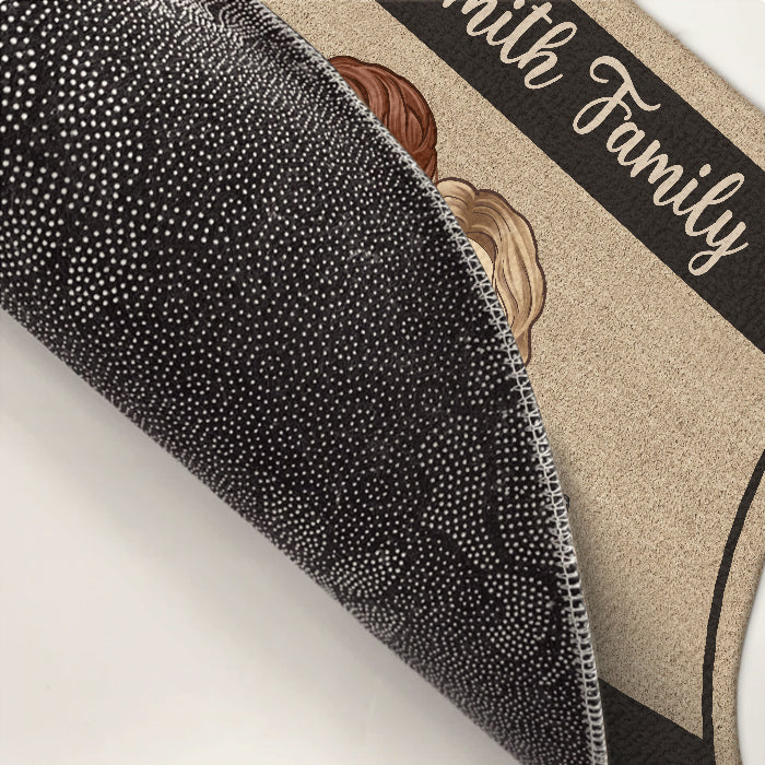 Ces enfants cool et ces animaux à fourrure signifient beaucoup pour nous - Tapis décoratif personnalisé pour la famille - Cadeau pour couples, propriétaires d'animaux, amoureux des animaux