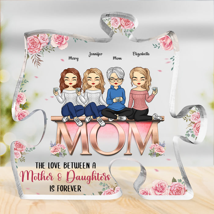 Tu es la pièce qui nous unit - Plaque acrylique personnalisée en forme de puzzle familial - Cadeau de fête des mères, d'anniversaire pour maman de la part de sa fille