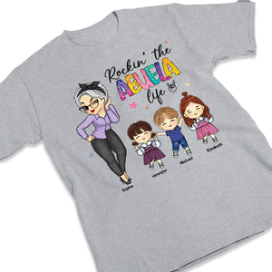 Rokin' The Abuela Life - Family Personalized Custom Unisex T-shirt, Hoodie, Sweatshirt - Mother's Day, Birthday Gift For Mom, Grandma