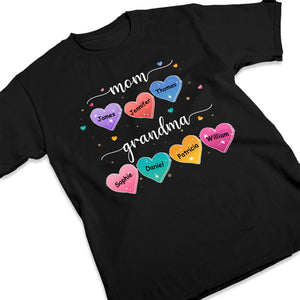 Grandma's Hearts - T-shirt unisexe personnalisé, sweat à capuche, sweat-shirt - Cadeau de fête des mères et d'anniversaire pour grand-mère