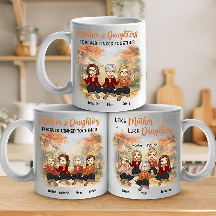 Mère et fille unies pour toujours - Mug personnalisé pour la famille - Cadeau de fête des mères et d'anniversaire pour maman de la part de sa fille