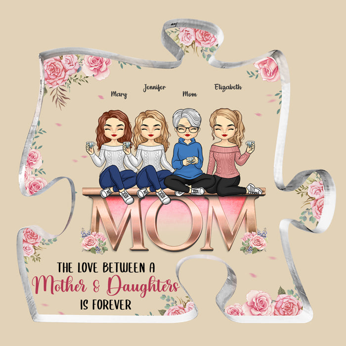 Tu es la pièce qui nous unit - Plaque acrylique personnalisée en forme de puzzle familial - Cadeau de fête des mères, d'anniversaire pour maman de la part de sa fille
