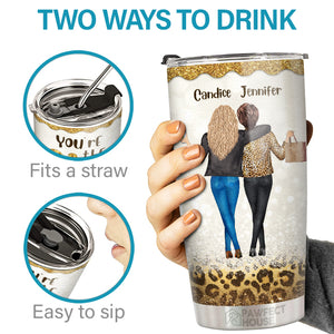 We're More Than Just Friends - Bestie Personalized Custom Tumbler - Gift For Best Friends, BFF, Sisters