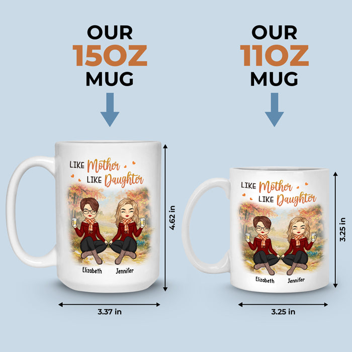 Mère et fille unies pour toujours - Mug personnalisé pour la famille - Cadeau de fête des mères et d'anniversaire pour maman de la part de sa fille