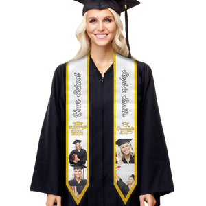 Fier d'être un nouveau diplômé - Étole de remise de diplôme personnalisée - Télécharger une image, cadeau de remise de diplôme