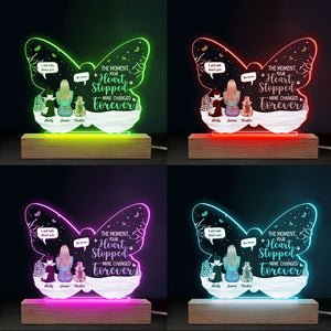 Une fois à mes côtés, pour toujours dans mon cœur - Lampe LED 3D personnalisée en forme de papillon - Cadeau de condoléances, cadeau pour les propriétaires d'animaux de compagnie, les amoureux des animaux
