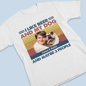 J'aime la bière et mes chiens - T-shirt unisexe personnalisé, sweat à capuche, sweat-shirt - Télécharger une image, cadeau pour les propriétaires d'animaux et les amoureux des animaux