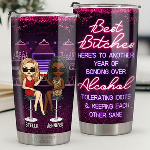 Voici une autre année de liens autour de l'alcool - Verre personnalisé Bestie - Cadeau pour les meilleures amies, BFF, sœurs