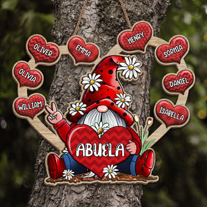 Grand-mère et ses amoureux - Panneau en bois personnalisé pour décoration d'intérieur - Cadeau de pendaison de crémaillère pour grand-mère