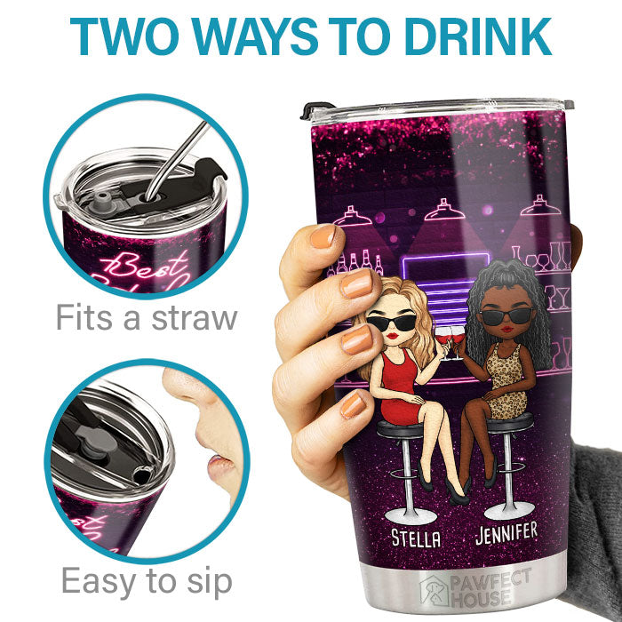 Voici une autre année de liens autour de l'alcool - Verre personnalisé Bestie - Cadeau pour les meilleures amies, BFF, sœurs
