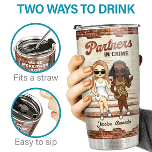 Comme un très petit gang partenaires dans le crime - Gobelet personnalisé Bestie - Cadeau pour meilleures amies, meilleures amies, sœurs