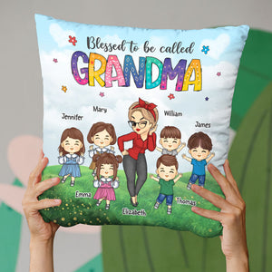 Blessed To Be Called Grandma - Family Personalized Custom Pillow - Mother's Day, Birthday Gift For Grandma