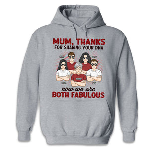 Maman, merci d'avoir partagé ton ADN - T-shirt, sweat à capuche, sweat-shirt unisexe personnalisé pour la famille - Cadeau de fête des mères, d'anniversaire pour maman