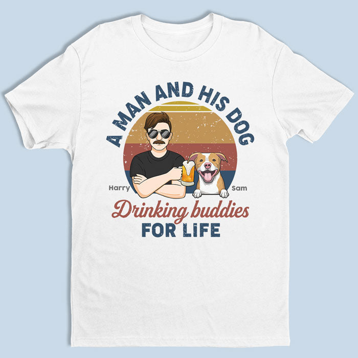T-shirt, sweat à capuche et sweat-shirt unisexe personnalisé pour chiens et humains, compagnons de beuverie pour la vie - Cadeau pour propriétaires et amoureux des animaux