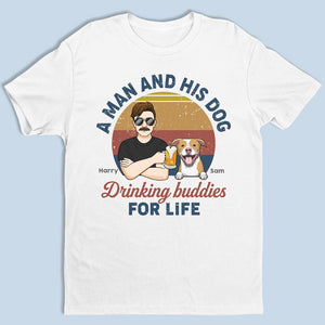 T-shirt, sweat à capuche et sweat-shirt unisexe personnalisé pour chiens et humains, compagnons de beuverie pour la vie - Cadeau pour propriétaires et amoureux des animaux