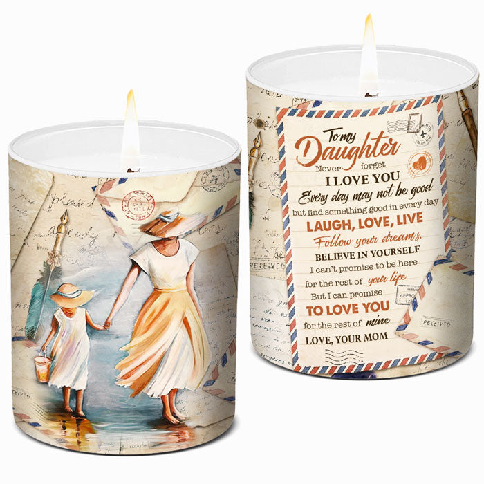 Trouvez quelque chose de bien dans chaque jour - Bougie parfumée sans fumée personnalisée pour la famille - Cadeau pour fille de la part de maman