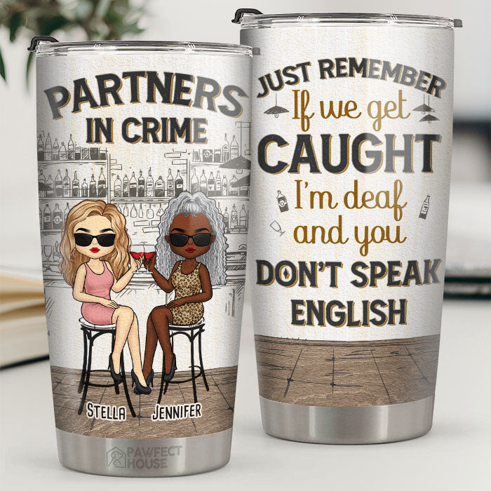 Tolérer les idiots et rester sain d'esprit - Gobelet personnalisé Bestie - Cadeau pour meilleures amies, meilleures amies, sœurs