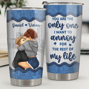 Je t'aime plus que tout, je gagne - Verre personnalisé pour couple - Cadeau pour mari et femme, anniversaire