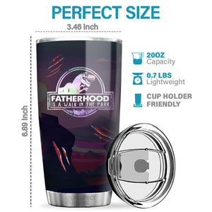 Cadeau pour papa – La paternité est une promenade de santé – Version sombre – Verre personnalisé