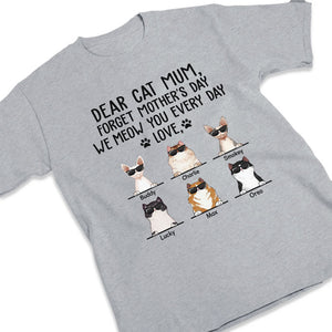 Nous vous miaulons tous les jours - T-shirt unisexe personnalisé avec chat, sweat à capuche, sweat-shirt - Cadeau de fête des mères, d'anniversaire pour les propriétaires d'animaux et les amoureux des animaux