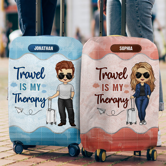 Collectionnez des moments, pas des objets - Housse de bagage personnalisée pour voyage - Cadeau pour les amoureux du voyage