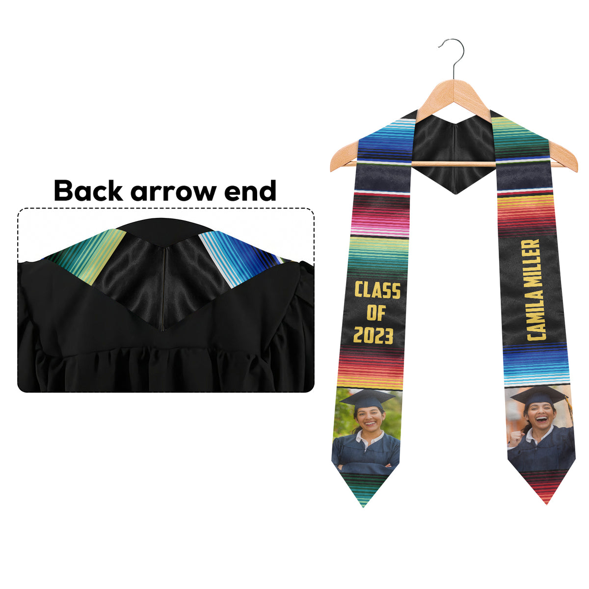 Je suis fier d'être un nouveau diplômé - Étole de remise de diplôme personnalisée - Télécharger une image, cadeau de remise de diplôme