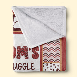 Couverture douillette officielle « Fur Baby's Mom » - Couverture personnalisée pour chien et chat - Cadeau pour propriétaires et amoureux des animaux