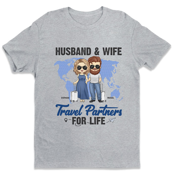 Mari et femme, partenaires de croisière pour la vie - Cadeau pour couples, mari et femme - T-shirt unisexe personnalisé