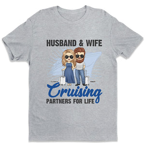 Partenaires de croisière pour la vie - Cadeau pour couple, mari et femme - T-shirt unisexe personnalisé