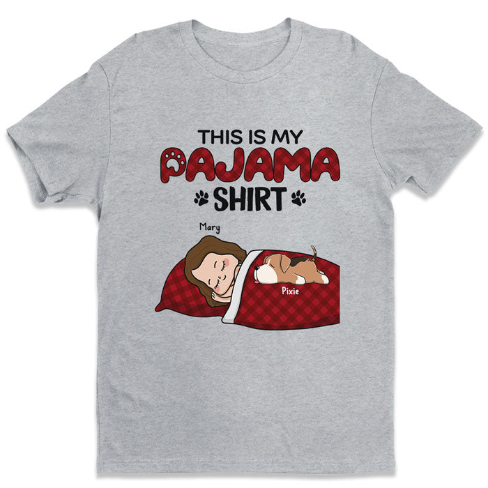 T-shirt pyjama homme et chien - T-shirt unisexe personnalisé, sweat à capuche, sweat-shirt - Cadeau pour propriétaires et amoureux des animaux