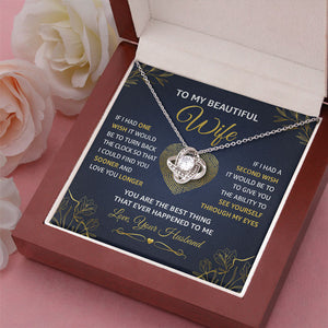 J'aimerais te trouver plus tôt et t'aimer plus longtemps - Collier avec nœud d'amour pour couple - Cadeau pour femme, anniversaire