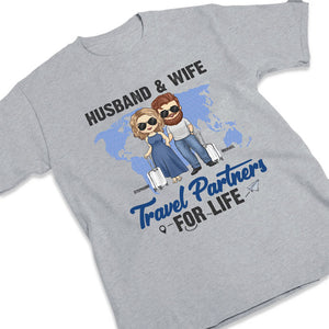 Mari et femme, partenaires de croisière pour la vie - Cadeau pour couples, mari et femme - T-shirt unisexe personnalisé