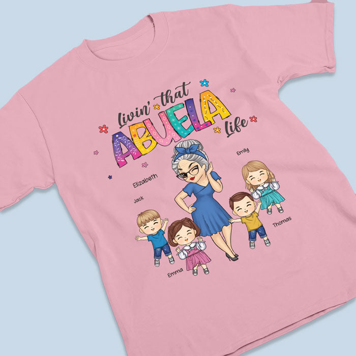 Livin' That Nana Life - T-shirt unisexe personnalisé, sweat à capuche, sweat-shirt - Cadeau de fête des mères, d'anniversaire pour maman, grand-mère