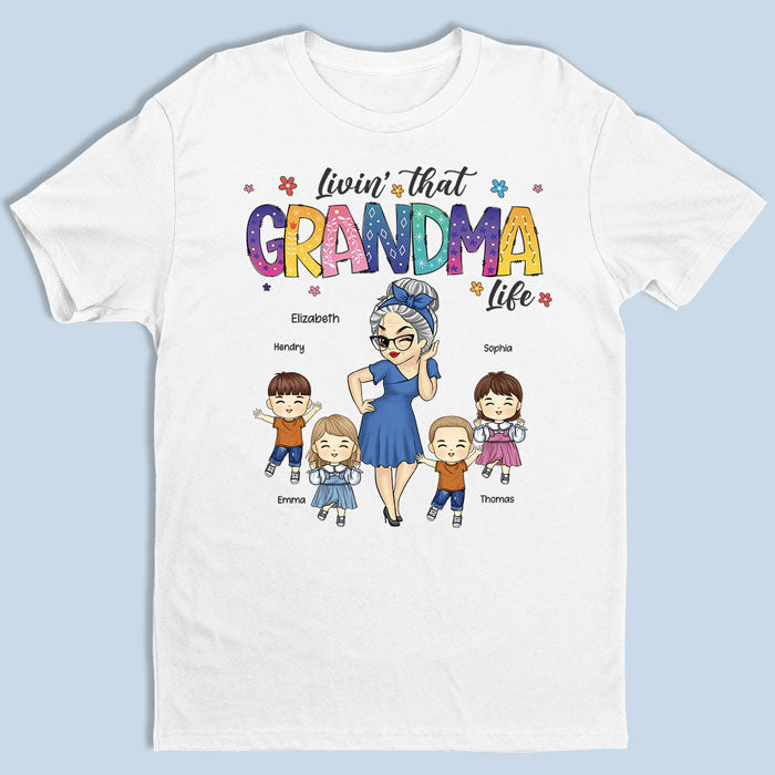 Livin' That Nana Life - T-shirt unisexe personnalisé, sweat à capuche, sweat-shirt - Cadeau de fête des mères, d'anniversaire pour maman, grand-mère