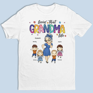 Livin' That Nana Life - T-shirt unisexe personnalisé, sweat à capuche, sweat-shirt - Cadeau de fête des mères, d'anniversaire pour maman, grand-mère