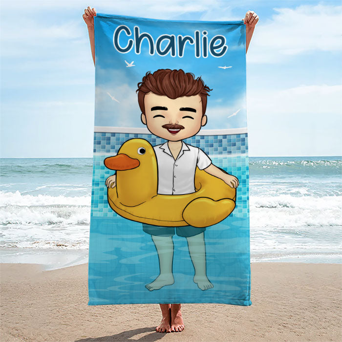 Faisons sensation à la fête à la piscine - Serviette de plage personnalisée Bestie - Cadeau pour meilleures amies, meilleures amies, sœurs