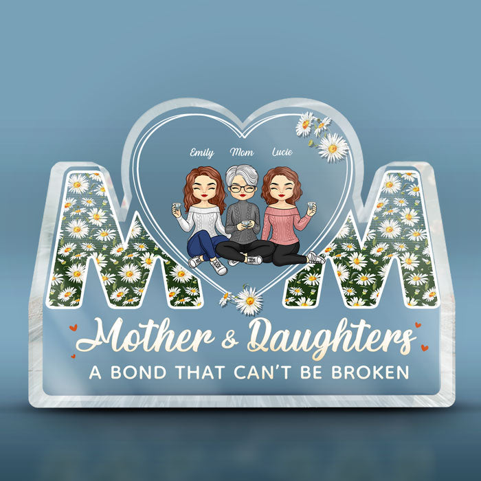 Un lien indéfectible entre une mère et sa fille ! Plaque acrylique personnalisée pour la famille ! Cadeau d'anniversaire ou de fête des mères