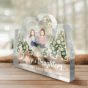 Un lien indéfectible entre une mère et sa fille ! Plaque acrylique personnalisée pour la famille ! Cadeau d'anniversaire ou de fête des mères