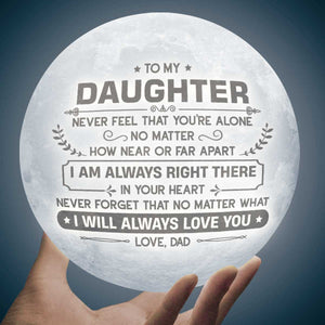 De la part de papa, je t'aimerai toujours - Lampe de lune - À ma fille, cadeau pour fille, cadeau de papa pour fille, cadeau d'anniversaire pour fille, cadeau de Noël