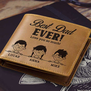 Nous t'aimons tellement - Portefeuille à deux volets personnalisé - Cadeau pour papa