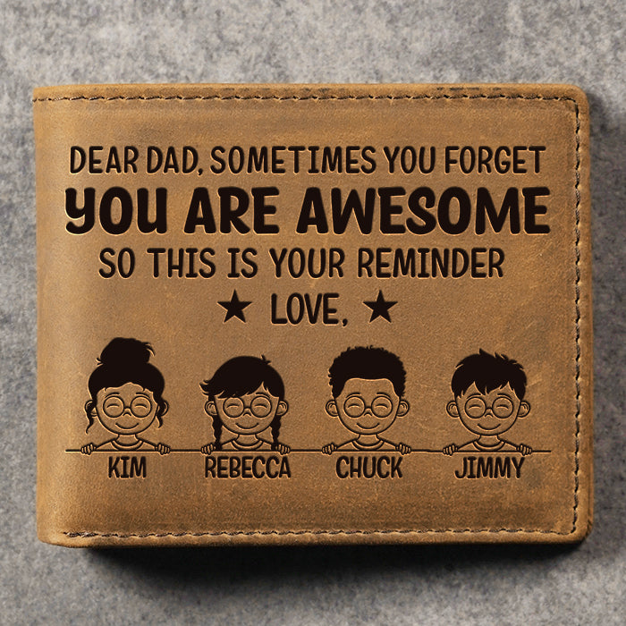 Tu es un papa génial ! Portefeuille à deux volets personnalisé ! Cadeau pour papa