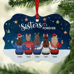 Sœurs pour toujours - Décoration personnalisée pour meilleure amie - En aluminium en forme de Benelux - Cadeau de Noël pour meilleures amies, meilleures amies et sœurs