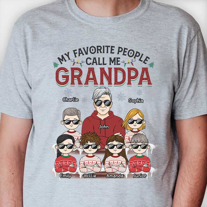 Mon préféré « Appelez-moi grand-père » - T-shirt unisexe personnalisé, sweat à capuche, sweat-shirt - Cadeau pour grand-père, grands-parents, cadeau de Noël