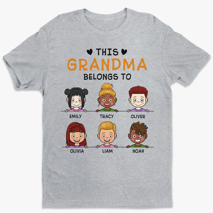 Cette grand-mère appartient à - T-shirt unisexe personnalisé, sweat à capuche, sweat-shirt - Cadeau d'anniversaire pour maman, grand-mère