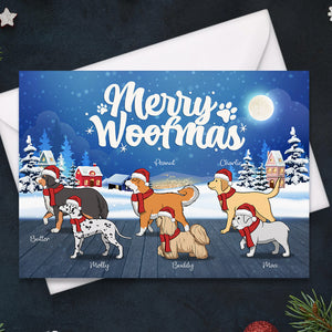 Joyeux Noël - Carte postale de Noël personnalisée, carte de vœux, cadeau pour les amoureux des chiens et des animaux