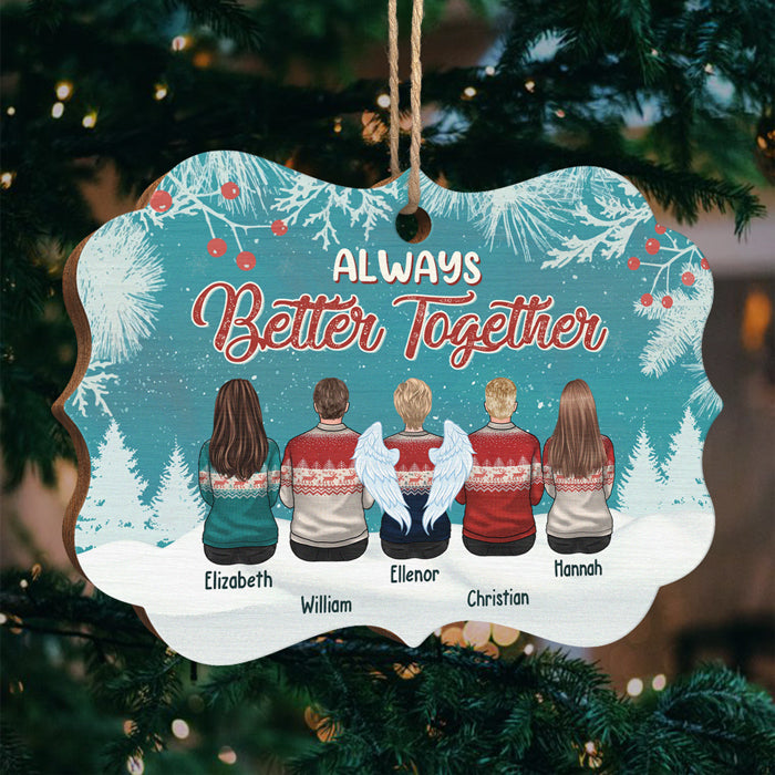 Ensemble, toujours mieux ! Décoration de Noël personnalisée en bois en forme de Benelux ! Cadeau pour la famille, cadeau de Noël