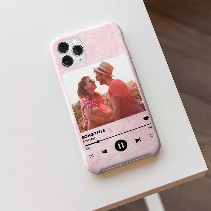 Chansons d'amour personnalisées - Téléchargez une image, cadeau pour couple, mari et femme - Coque de téléphone personnalisée