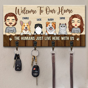 Bienvenue chez nous - Porte-clés personnalisé, porte-clés - Cadeau pour couples, mari et femme