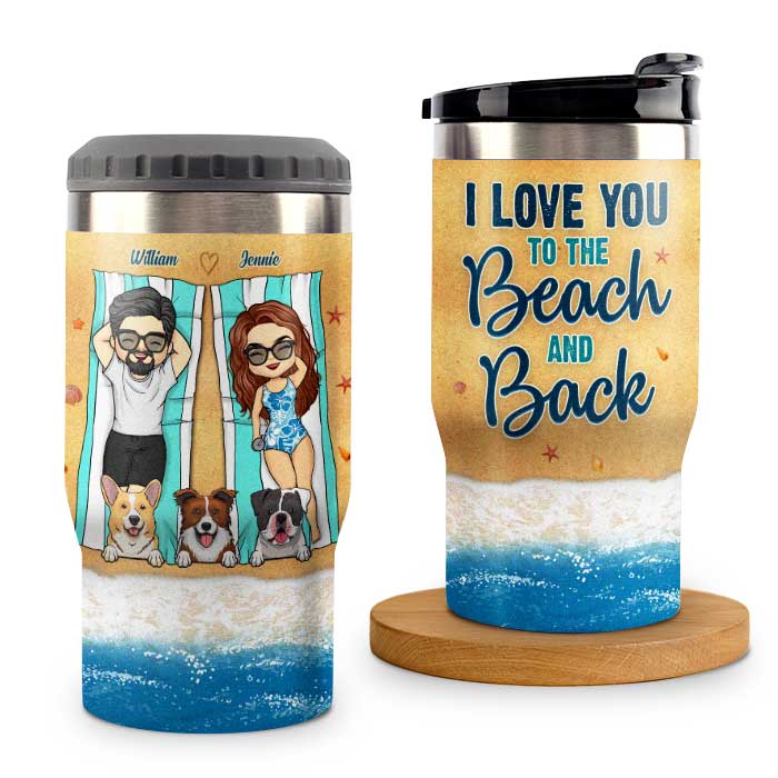 Mari, femme et chiens - Glacière personnalisée - Cadeau pour couples, mari et femme
